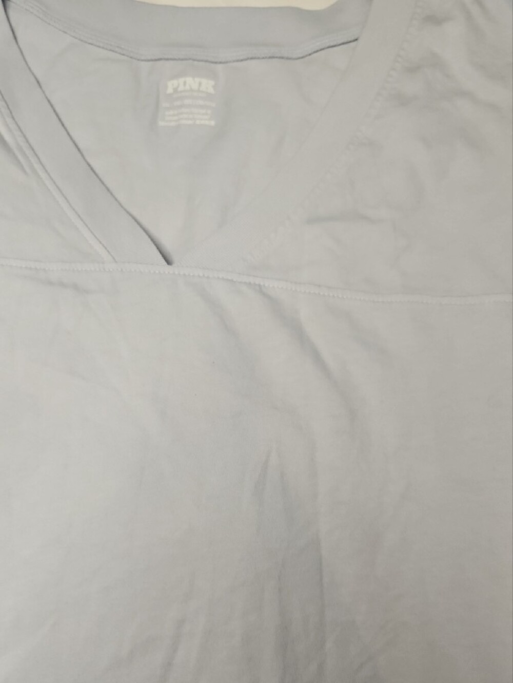 Victoria's Secret PINK Light Lavender V-Neck Short Sleeve Tee XXL NWT - Picture 3 of 7